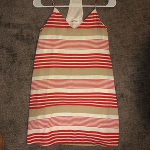 XS tan/red tank dress